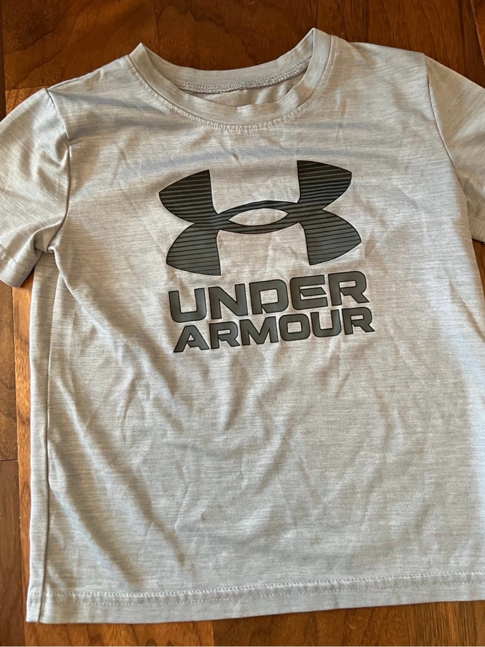 Under Armour Light Gray Short Sleeve Tee with Bold Logo